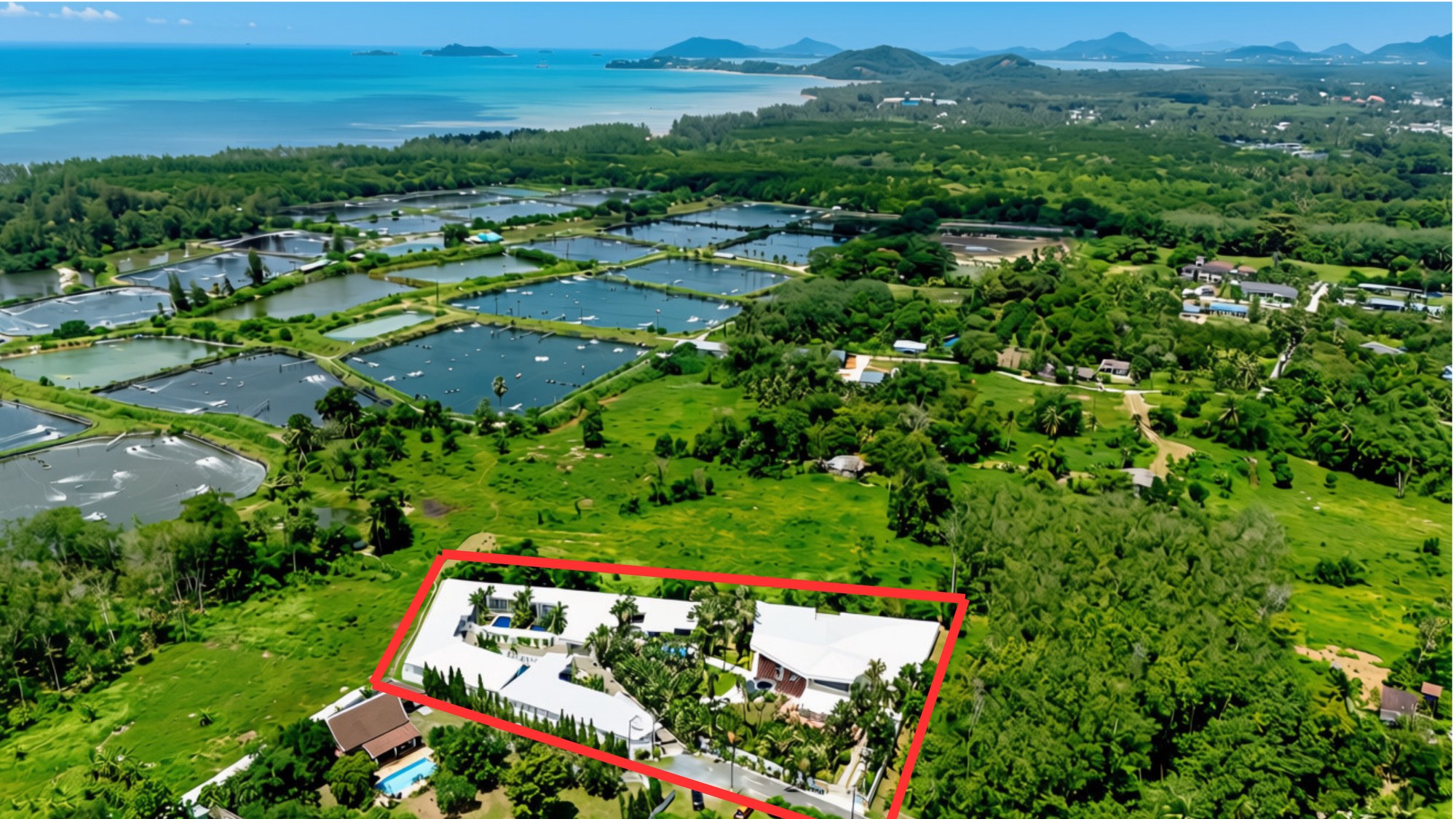 Delta Village Phuket, aerial view of the 5,804 m&sup2; estate